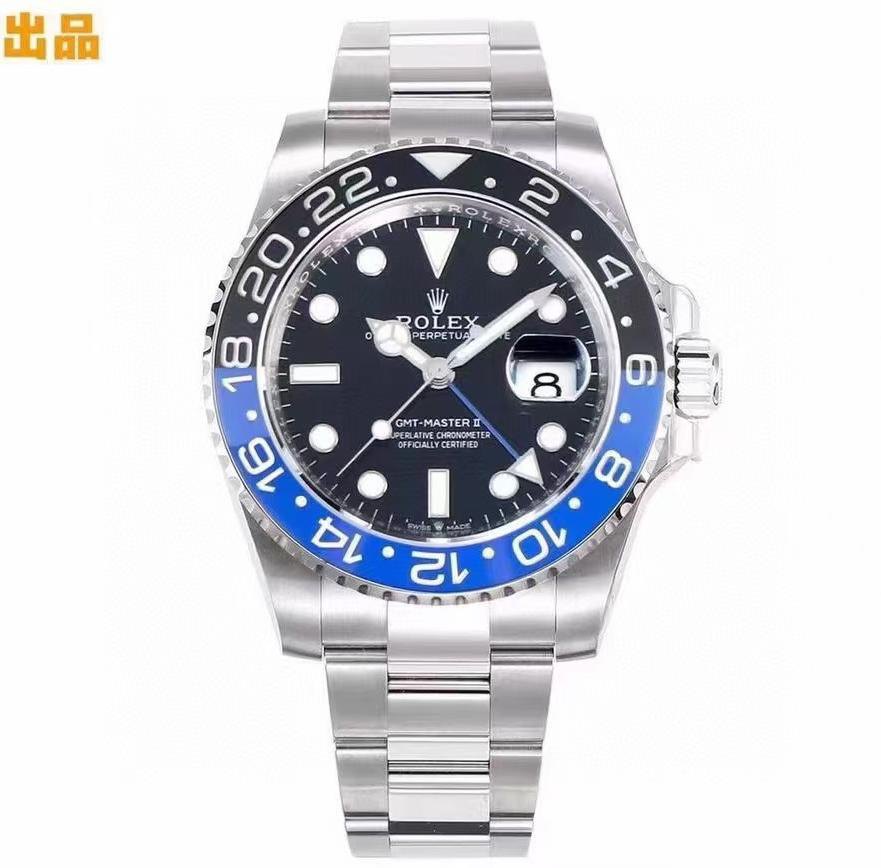 GMT-Master II 'Batman' Blue/Black Bezel - Oyster — Blue and Black Ceramic Bezel Black Dial (Ref Z012)
