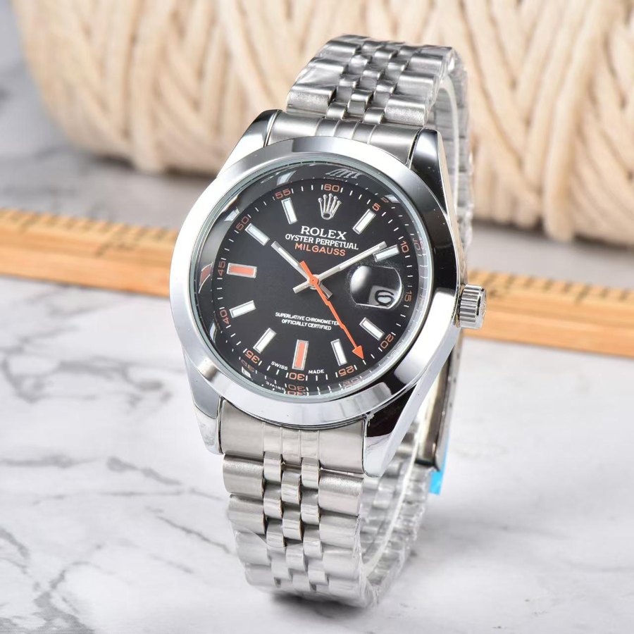 Milgauss Green Sapphire Crystal Lightning Hand — Green Sapphire Glass Orange Lightning Hand (Ref Z077)