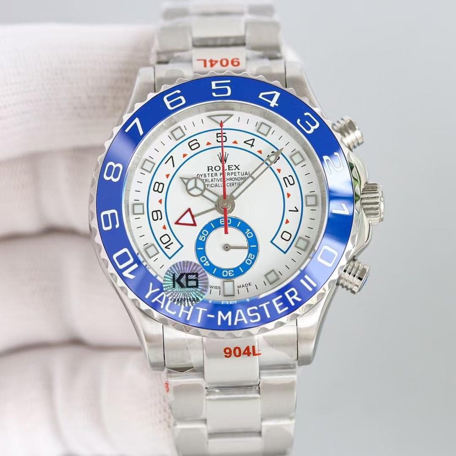 Yacht-Master II Regatta Chrono White Dial (Hands v1) — Blue Ring White Dial Regatta (Ref Z036)