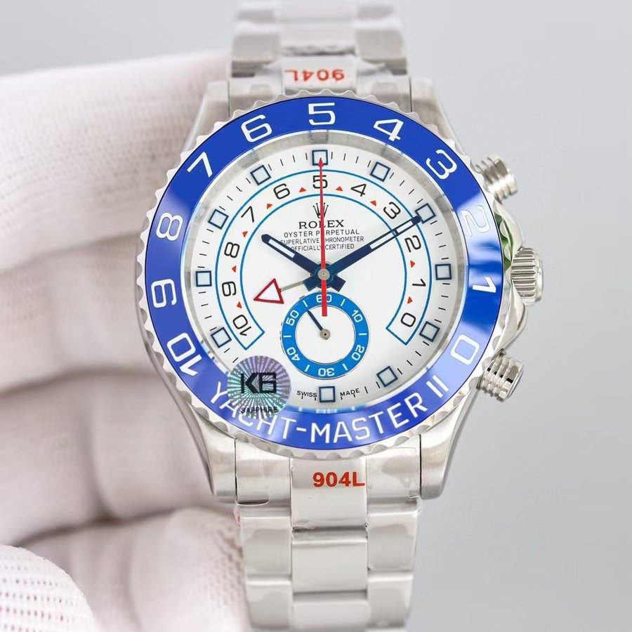 Yacht-Master II Regatta Chrono White Dial (Hands v2) — Blue Ring White Dial Regatta (Ref Z037)