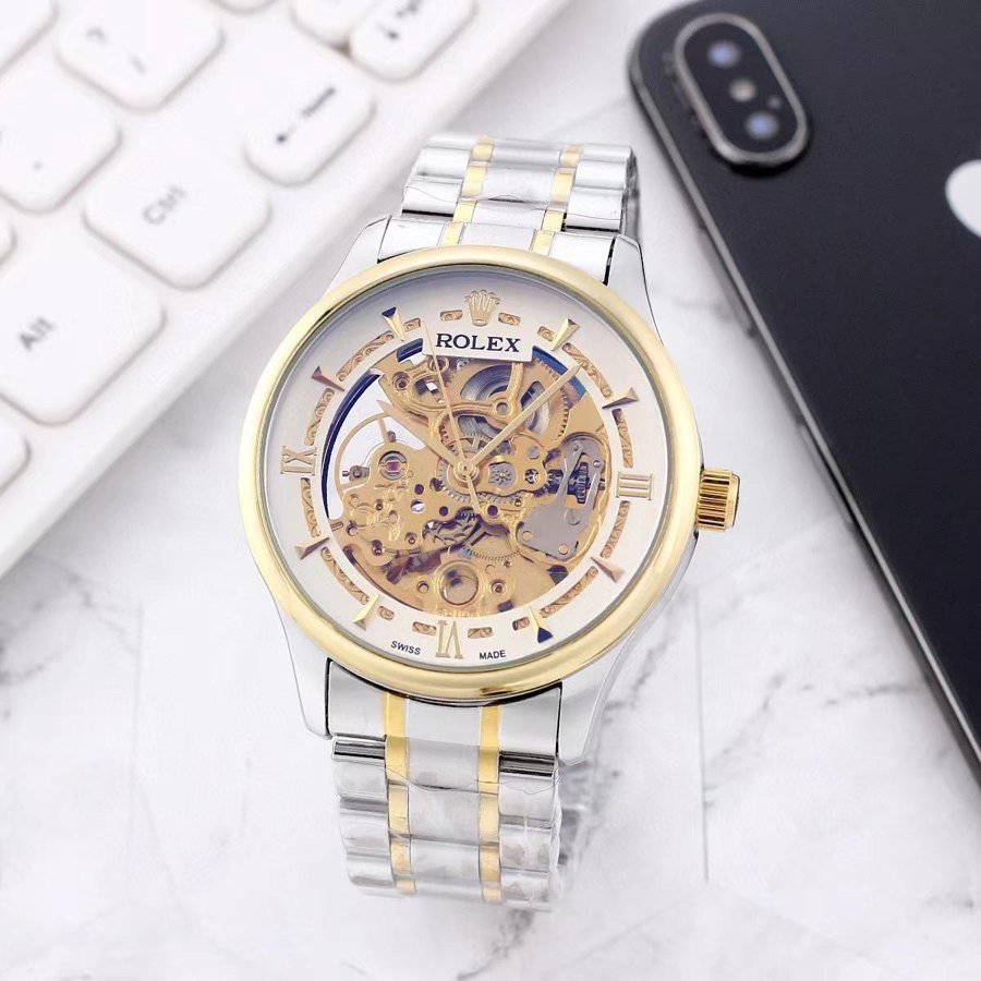Custom Skeleton Transparent Two-Tone White Dial — Exhibition Transparent Two-Tone White (Ref Z042)