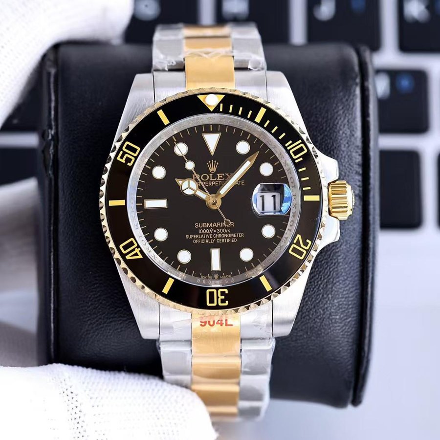 Submariner Date Two-Tone Gold & Steel Black — Two-Tone Yellow Gold Black Dial (Ref Z007)