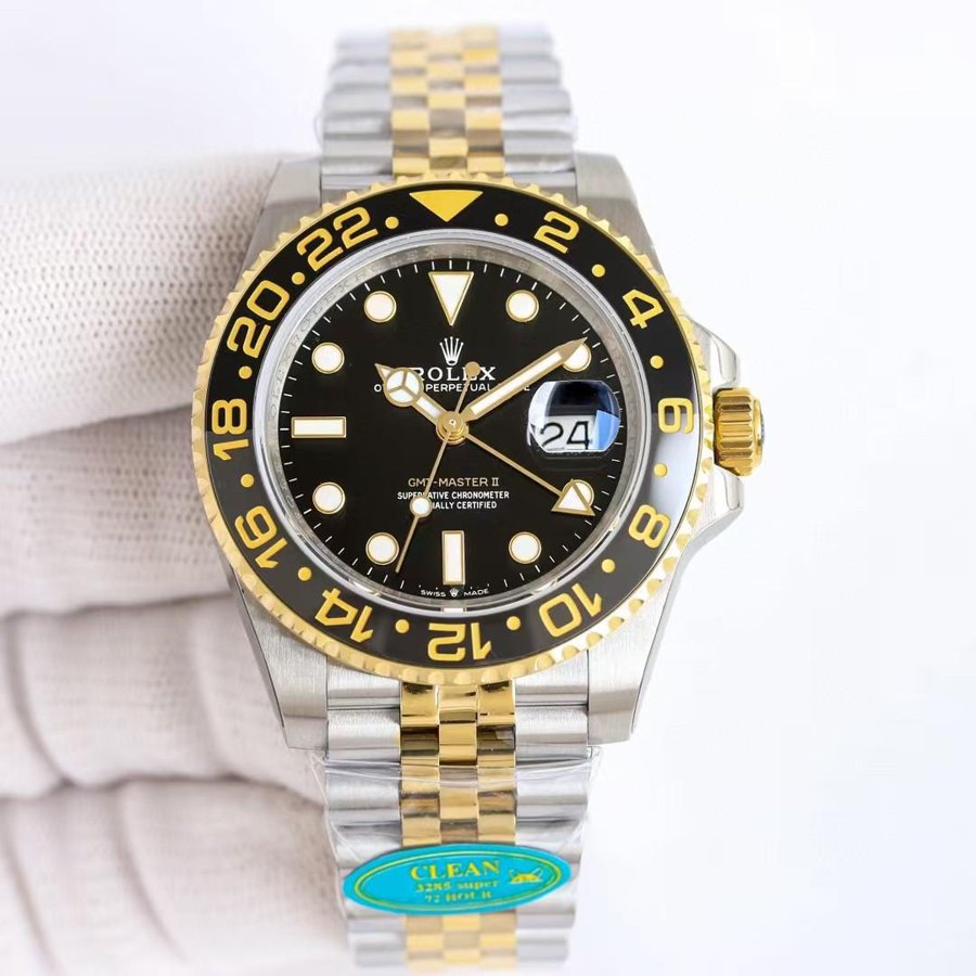 GMT-Master II Two-Tone Yellow Gold Black Dial — Two-Tone Yellow Gold Black Ceramic (Ref Z023)