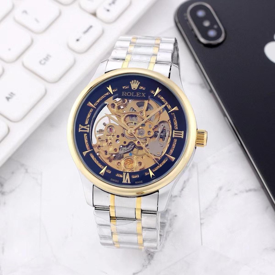 Custom Skeleton Transparent Two-Tone Blue Dial — Exhibition Transparent Two-Tone Blue (Ref Z041)