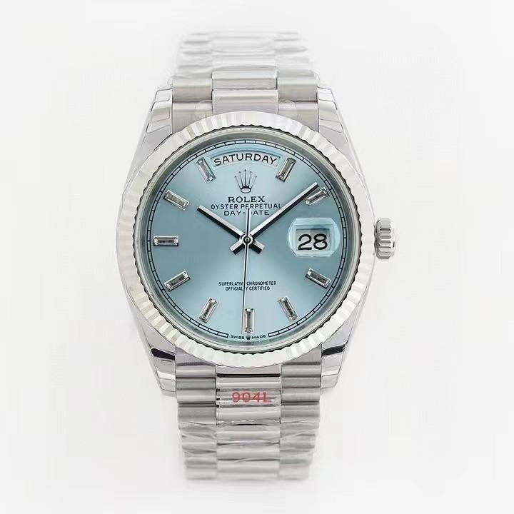 Day-Date 40 Presidential 'Ice Blue / Turquoise' Dial — Presidential Fluted Bezel Ice Blue Dial (Ref Z071)