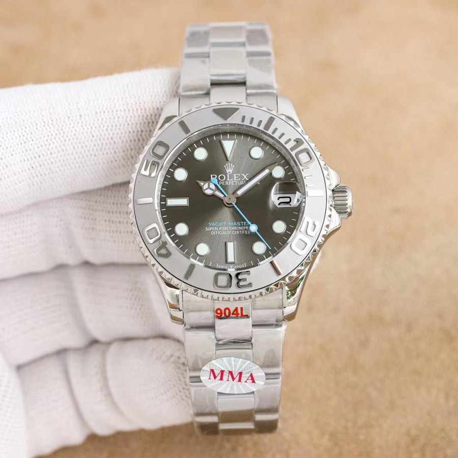 Yacht-Master 40 Stainless Steel Rhodium / Slate Dial — Silver Bezel Rhodium Slate Dial (Ref Z027)